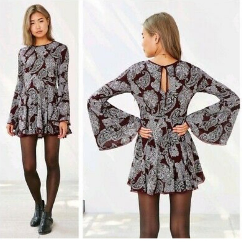 Paisley Bell Sleeved Dress